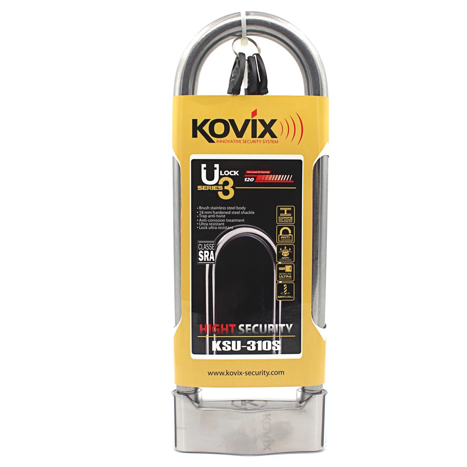 Kovix KSU Steel U-Lock (88mm X 310mm) 2 Kovix KSU Steel U-Lock (88mm X 310mm) - Image 2